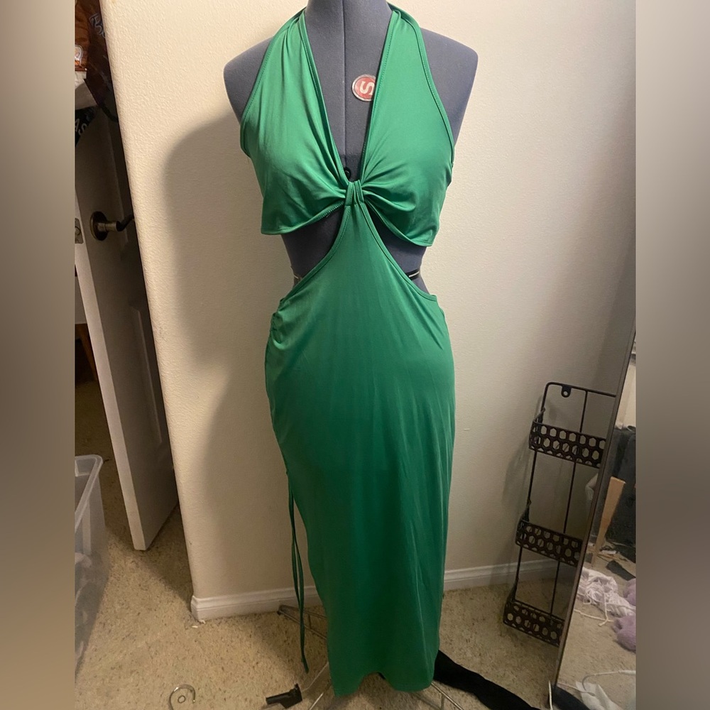 Cut Out Halter Dress
